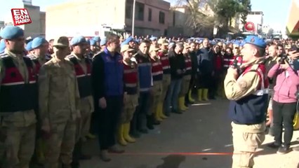 Şanlıurfa'da çalışma yapan askerler törenle uğurlandı