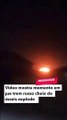 Um trem russo, carregado de mísseis de cruzeiro, explodiu, nesta terça-feira, na cidade ucraniana de Dzhankoi, importante centro rodoviário e ferroviário para a Rússia.   A explosão foi filmada por pessoas que passavam próximo ao local no momento