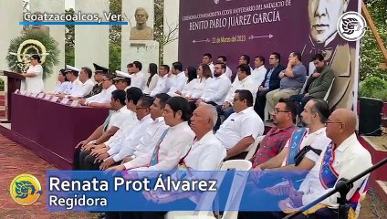 Conmemoran aniversario del Natalicio de Benito Juárez