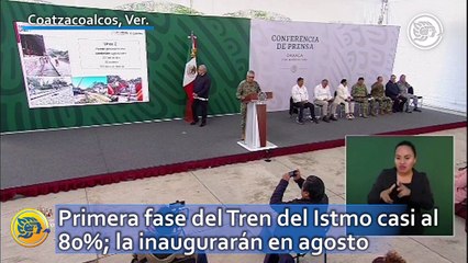Primera fase del Tren del Istmo casi al 80%; la inaugurarán en agosto