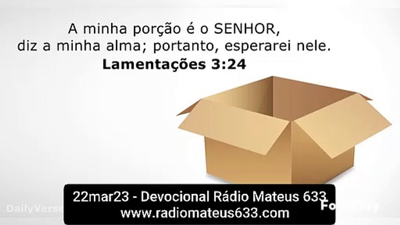 22mar23 - Devocional Rádio Mateus 633