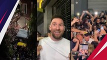 Senyum Lionel Messi Saat Keluar dari Serbuan Fans Argentina