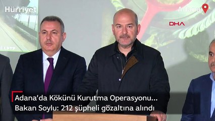 Bakan Soylu: 212 şüpheli gözaltına alındı