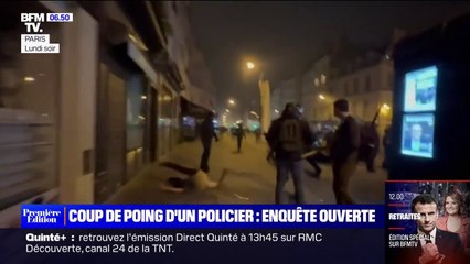 Retraites: une enquête ouverte après le coup de poing d'un policier sur un manifestant