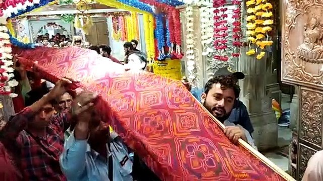 जीणमाता का मेला शुरु, मां ने ओढ़ी 121 मीटर लंबी चुनरी