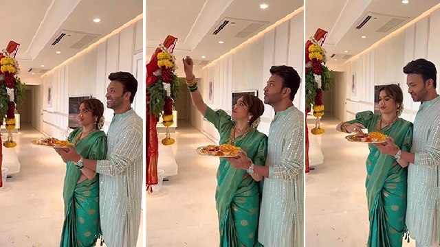 Ankita Lokhande Gudi Padwa Celebration With Husband, Green Saree Marathi Look Viral | Boldsky