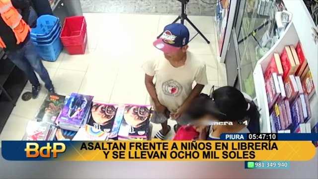 Delincuencia en Piura: asaltan librería y se roban más de S/8 mil de las ganancias del día