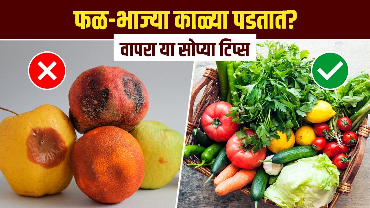 फळ-भाज्या साठवण्याची  सोपी पद्धत How to Store Fruits and Vegetable |Food Storage | Kitchen Tips RI3