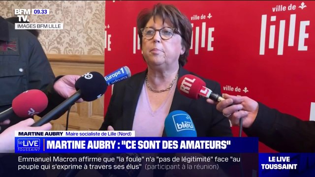 Martine Aubry: Je suis atterrée par la situation politique et sociale de notre pays