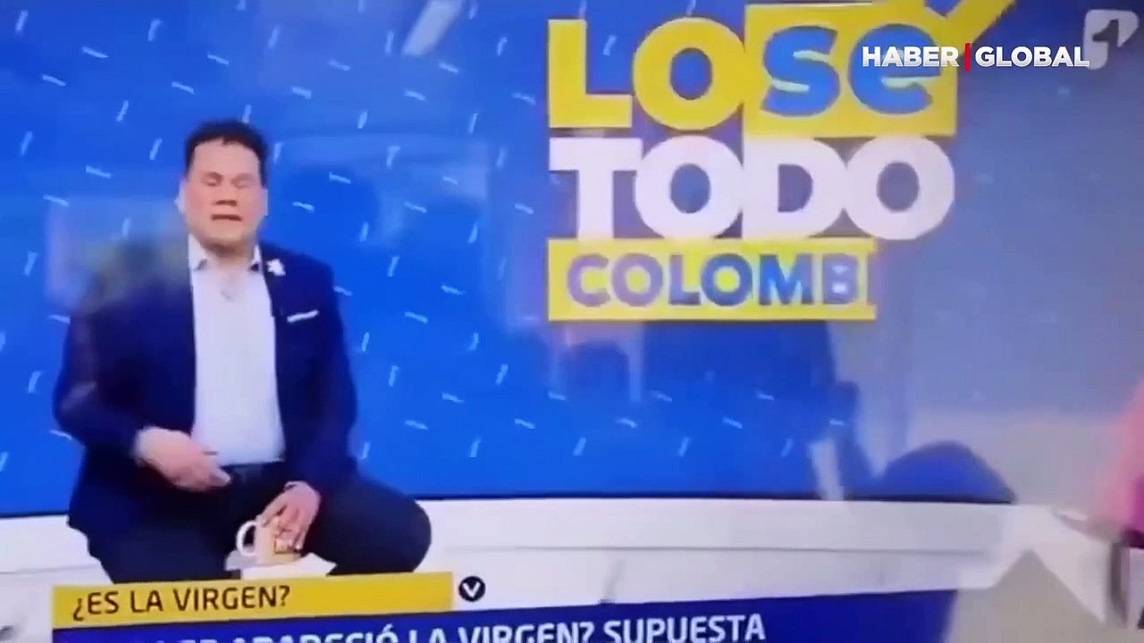 Canlı yayında herkesi korkutan anlar: Bir anda yere yığıldı!