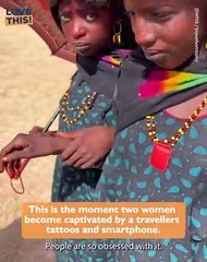 Travellers shock locals with modern technology and tattoos