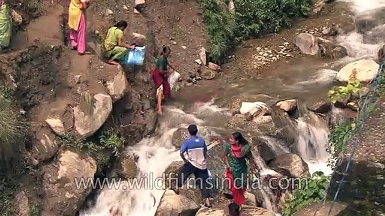 Locals use this route as all roads are damaged near Vijay Nagar