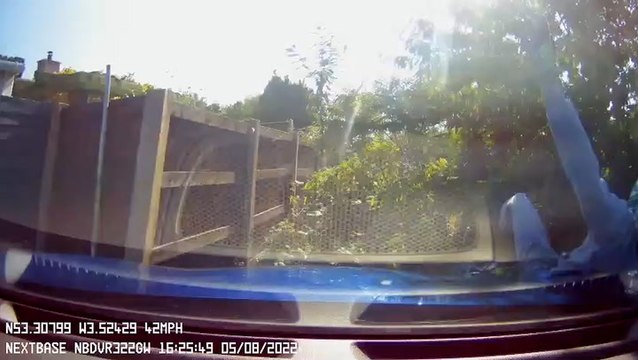 Road rage driver’s dashcam films him knocking motorcyclist off bike after 50mph chase