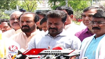PCC Chief Revanth Reddy Complaint To Governor Tamilisai On TSPSC Paper Leak _ V6 News