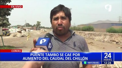 Video herunterladen: Comas: Puente Tambo Río se desploma por creciente de caudal del rio Chillón