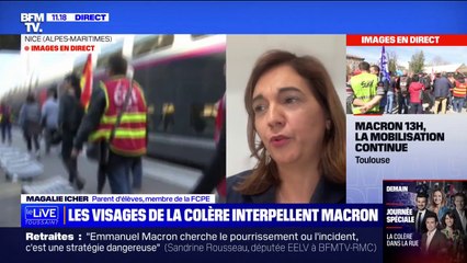 Magalie Icher (FCPE) invite Emmanuel Macron "à retourner sur les bancs de l'école parce qu'il ne connaît pas la démocratie"