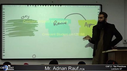 CAF-2 || Lecture 47 || Tax | sir Adnan Rauf | 2023