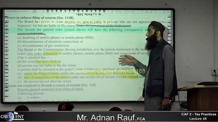CAF-2 || Lecture 48 || Tax | sir Adnan Rauf | 2023