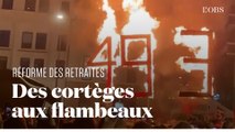 Des cortèges aux flambeaux à Nantes et Grenoble contre la réforme des retraites