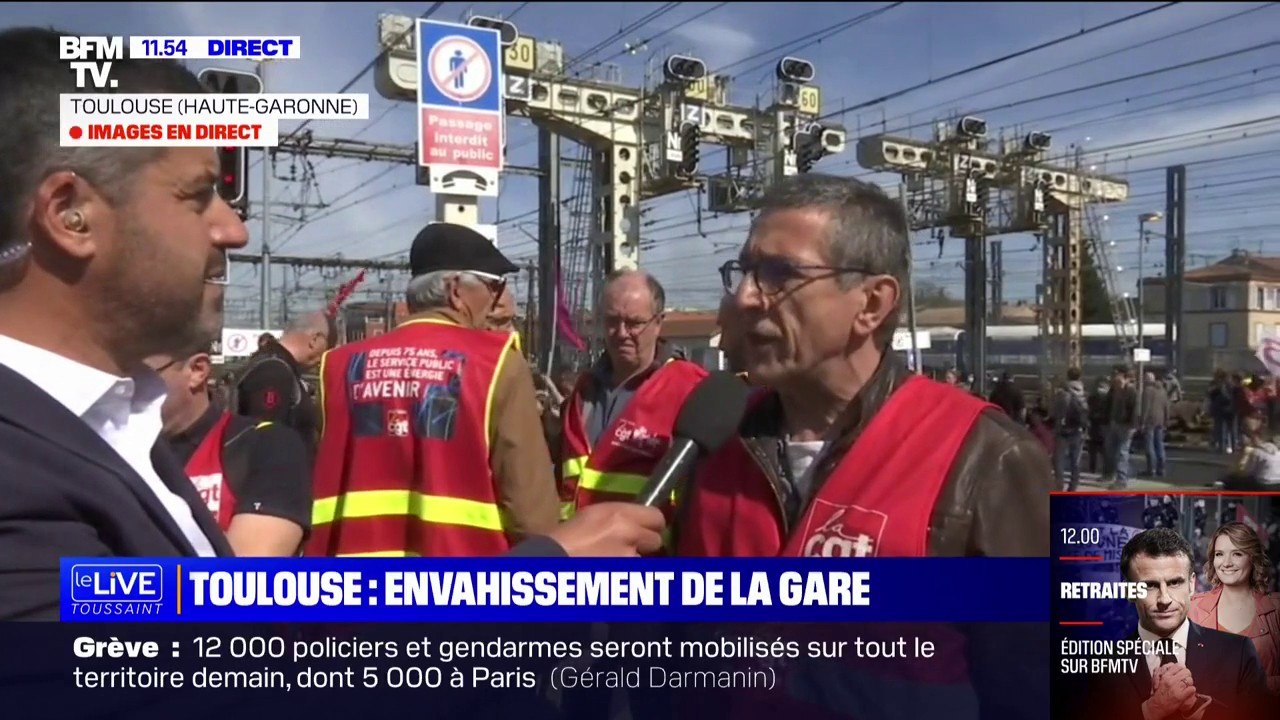 Retraites: les voies de la gare de Toulouse toujours bloquées par des manifestants