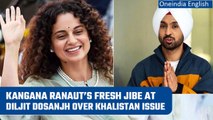 Kangana warns Diljit Dosanjh while referring to Khalistani fugitive Amritpal Singh | Oneindia News