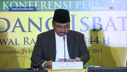 [FULL] Hasil Sidang Isbat: 1 Ramadan 1444 H Jatuh pada Kamis 23 Maret 2023