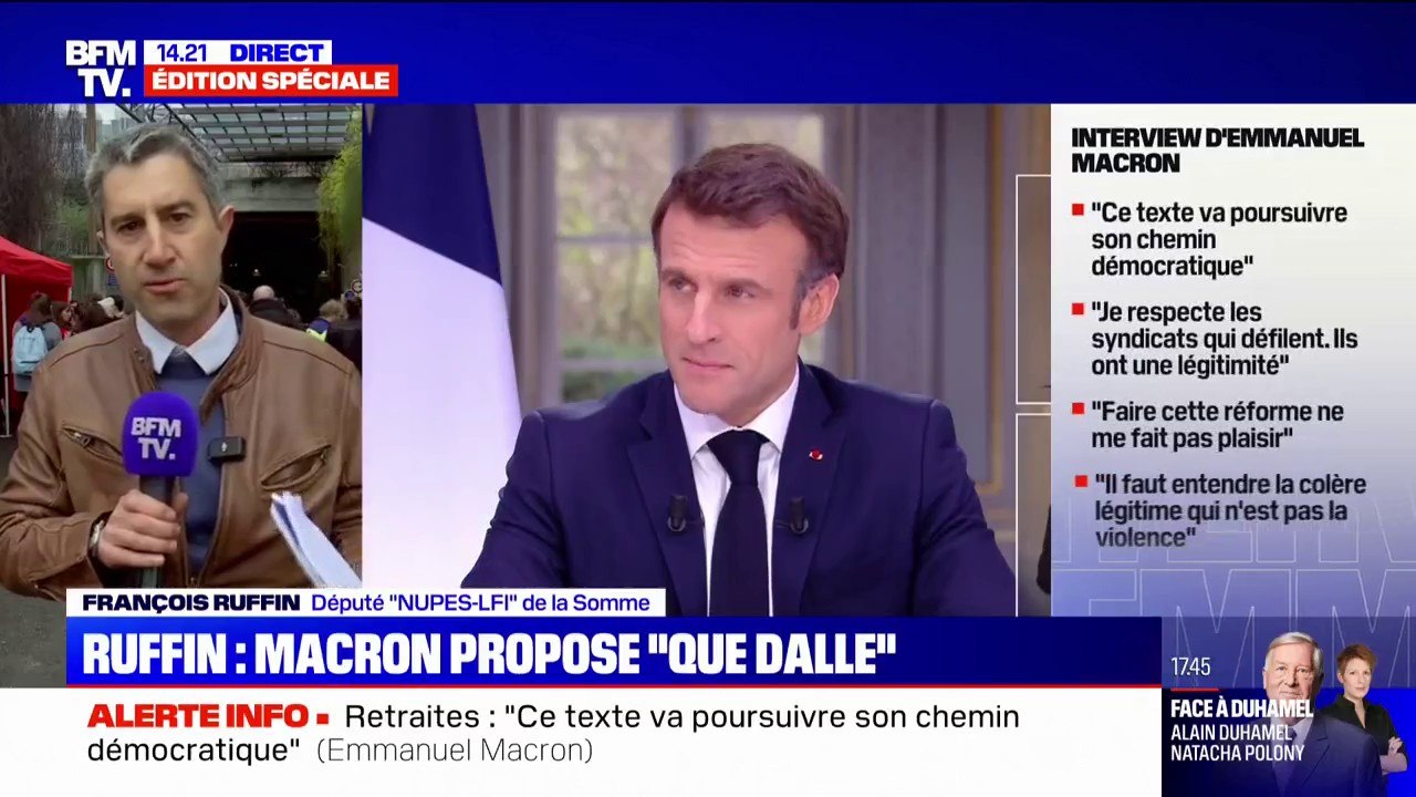 François Ruffin (LFI): "M. Macron arrive à fair...