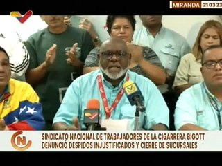 Download Video: Sindicato nacional de trabajadores de Cigarrera Bigott denuncian despidos injustificados