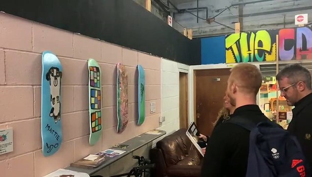 South Yorkshire's Mayor Oliver Coppard visits Onboard Skatepark in Sheffield with Ed Clancy