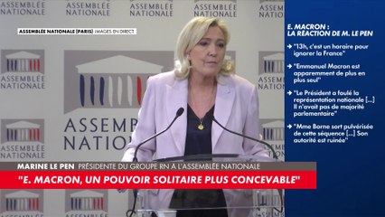 Marine Le Pen : «Ce que fait Emmanuel Macron est inutile, brutal, inefficace et injustifié»