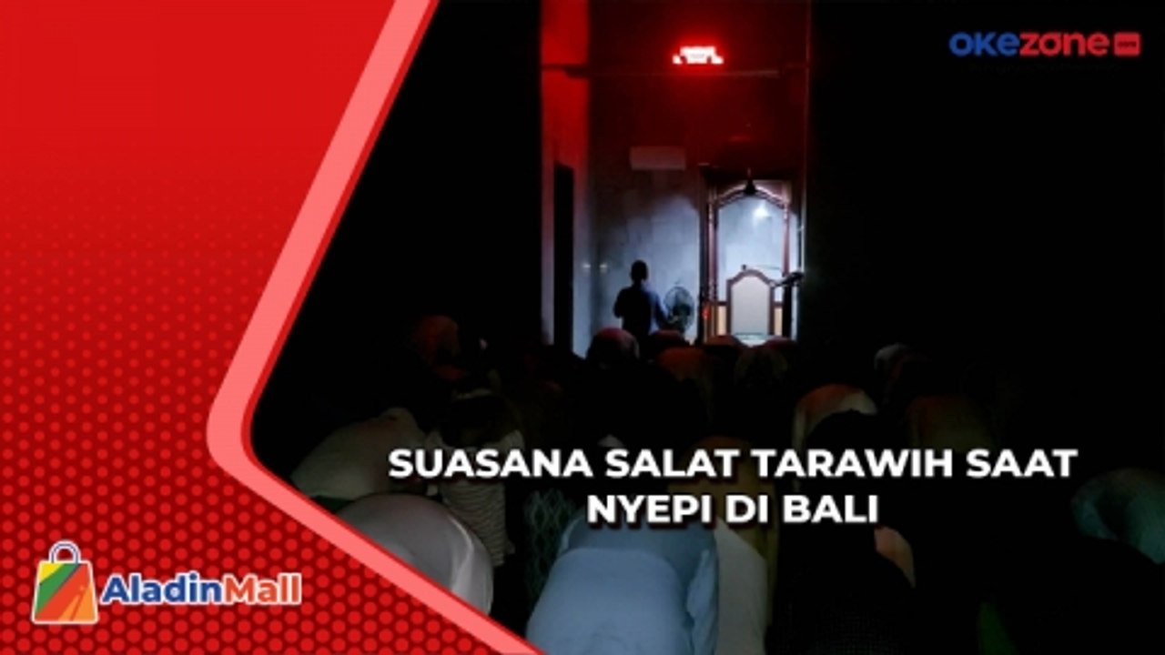 Suasana Salat Tarawih yang Berbarengan dengan Nyepi di Bali, Pecalang Ikut Berjaga