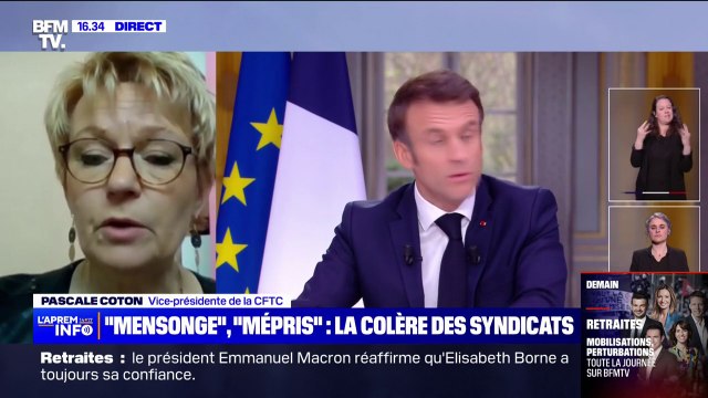 Pascale Coton (CFTC): Les propos d'Emmanuel Macron sont inadmissibles