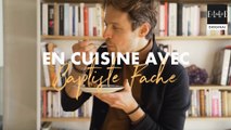 En cuisine avec Baptiste Fache et son cookie XXL, saveur praliné, Dulcey, noisettes