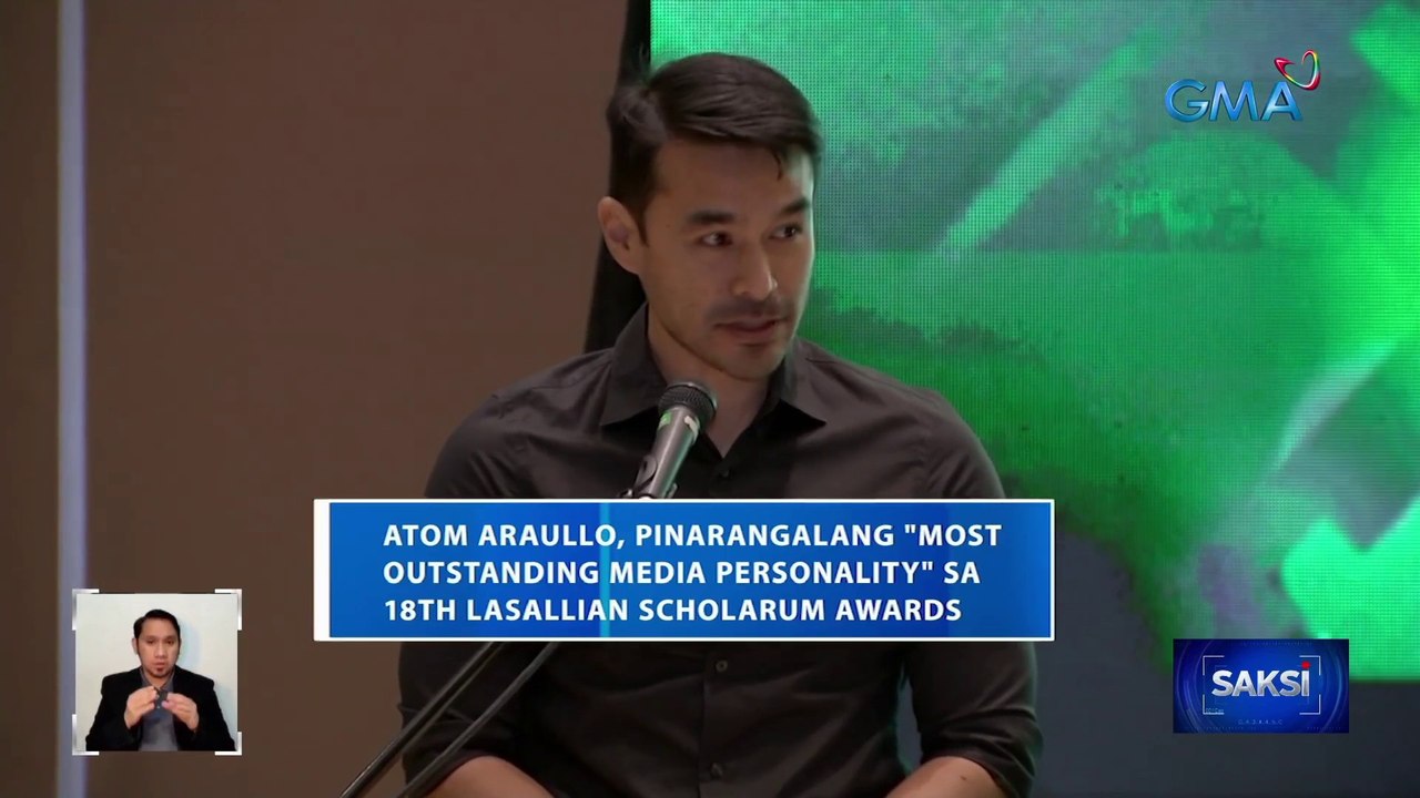 Atom Araullo, pinarangalang "Most Outstanding Media Personality" sa 18th Lasallian Scholarum Awards | Saksi