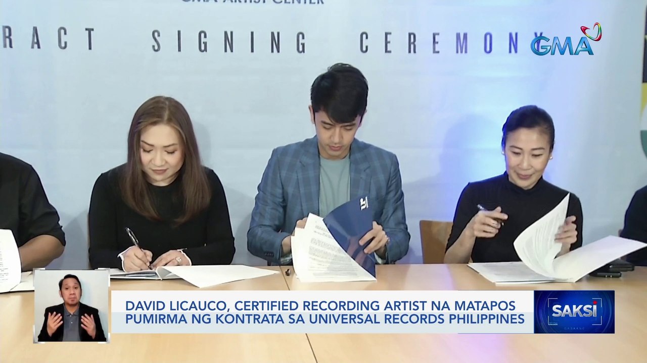 David Licauco, certified recording artist na matapos pumirma ng kontrata sa Universal Records Philippines | Saksi