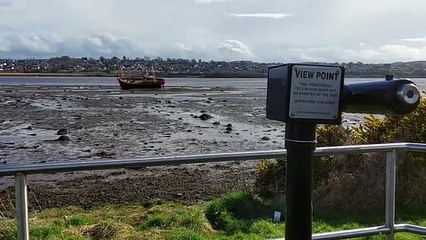 Viewing point look out at nature reserve by the River Foyle