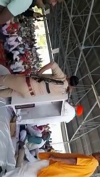 Farmer leader Rakesh Tikait in Satna