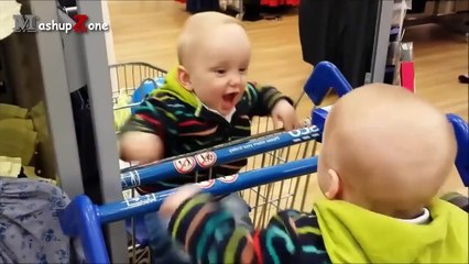 Baby Sees Mirror For The First Time - A Funny Babies Compilation 2016 (2)
