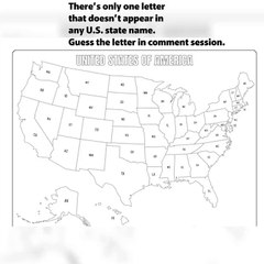 Fact: There’s only one letter that doesn’t appear in any U.S. state name.