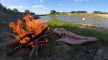 Tararira Asada a las Brasas | Pesca y Campamento en Rio Gualeguay | Guiso campero y mucha Naturaleza