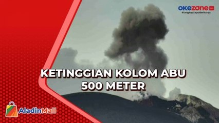 Pagi Ini Gunung Api Ile  Lewotolok di Lembata 2 Kali Erupsi