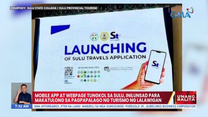 Mobile app at webpage tungkol sa Sulu, inilunsad para makatulong sa pagpapalago ng turismo ng lalawigan | UB