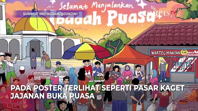Intip Poster Ucapan Jokowi Sambut Ramadan, Ada Kucing Oren