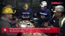 Madenciler yerin metrelerce altında ilk sahurunu yaptı