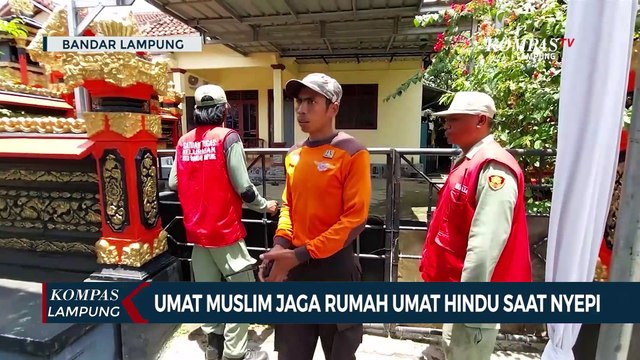 Toleransi Umat Muslim Jaga Rumah Umat Hindu saat Nyepi