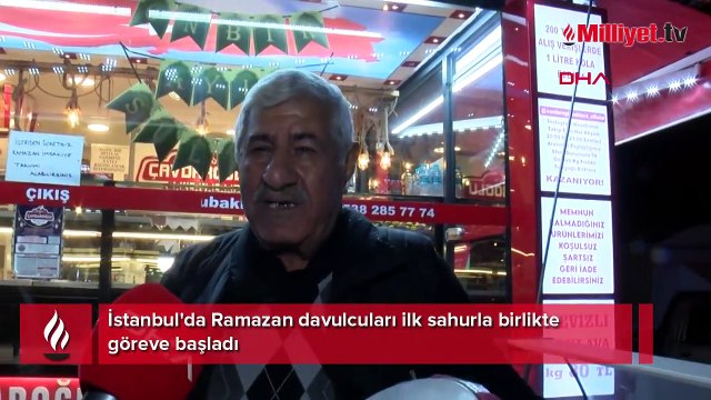 İstanbul'da Ramazan davulcuları ilk sahurla birlikte göreve başladı