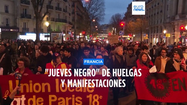 Los sindicatos convocan un jueves negro de huelgas y manifestaciones en Francia