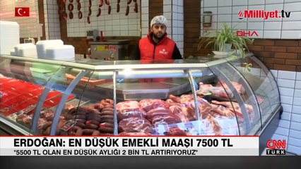 Erdoğan'dan emekliye müjde! En düşük maaş 7 bin 500 TL oldu