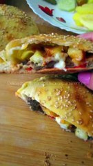 Loghm pain farci chawarma لغم ماشاء الله مثل الخبز المحشي بعجينة الشاورما
