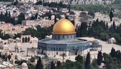 Drone footage of Jerusalem's Al-Aqsa Mosque as Ramadan begins